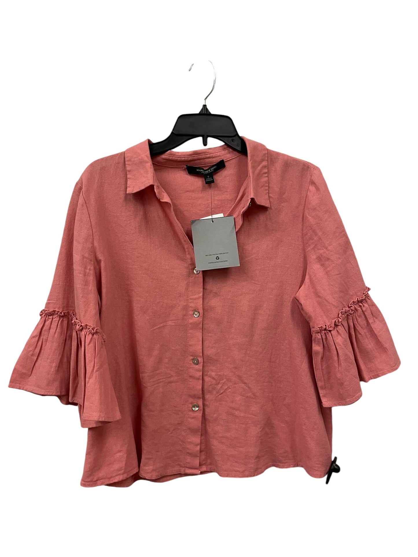 Top Short Sleeve By Marc New York In Coral, Size: S