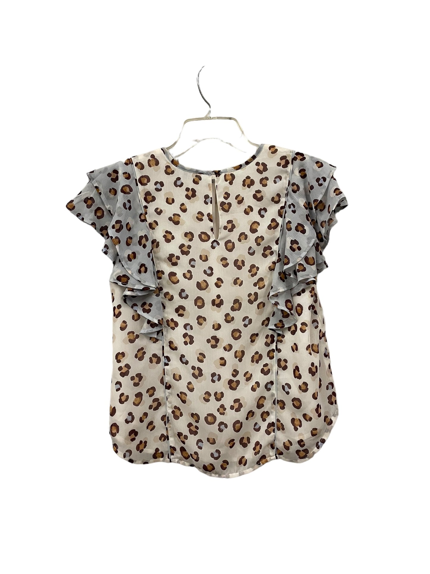 Top Short Sleeve By Ann Taylor In Animal Print, Size: Xs