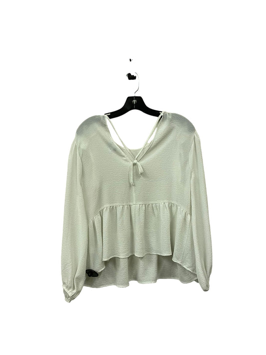 Top Long Sleeve By Express In White, Size: M