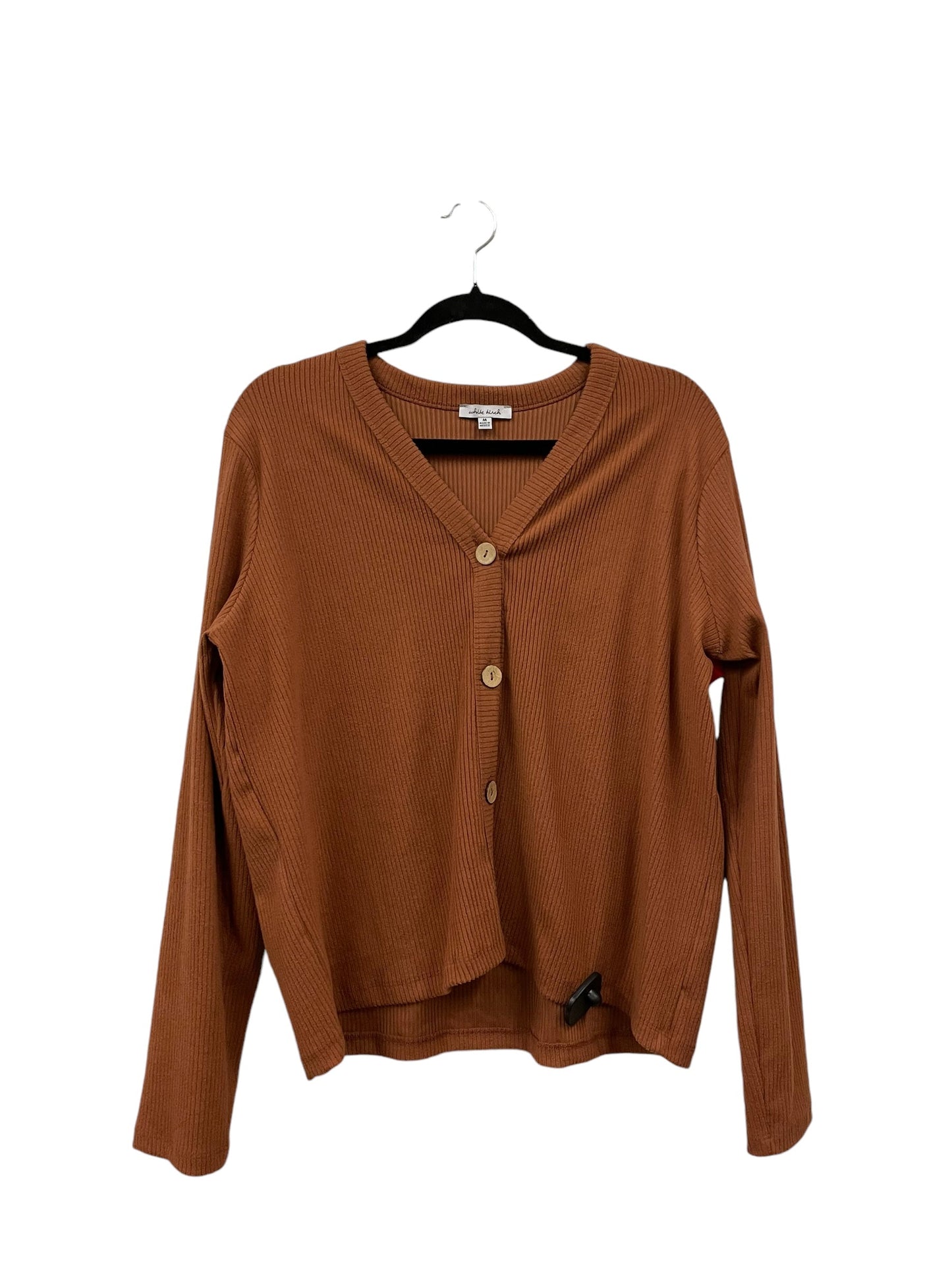 Top Long Sleeve By White Birch In Brown, Size: M