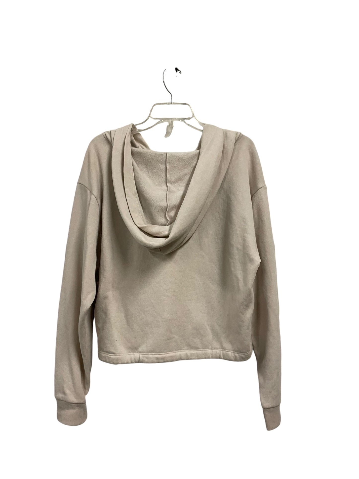 Sweatshirt Hoodie By Pink In Cream, Size: L