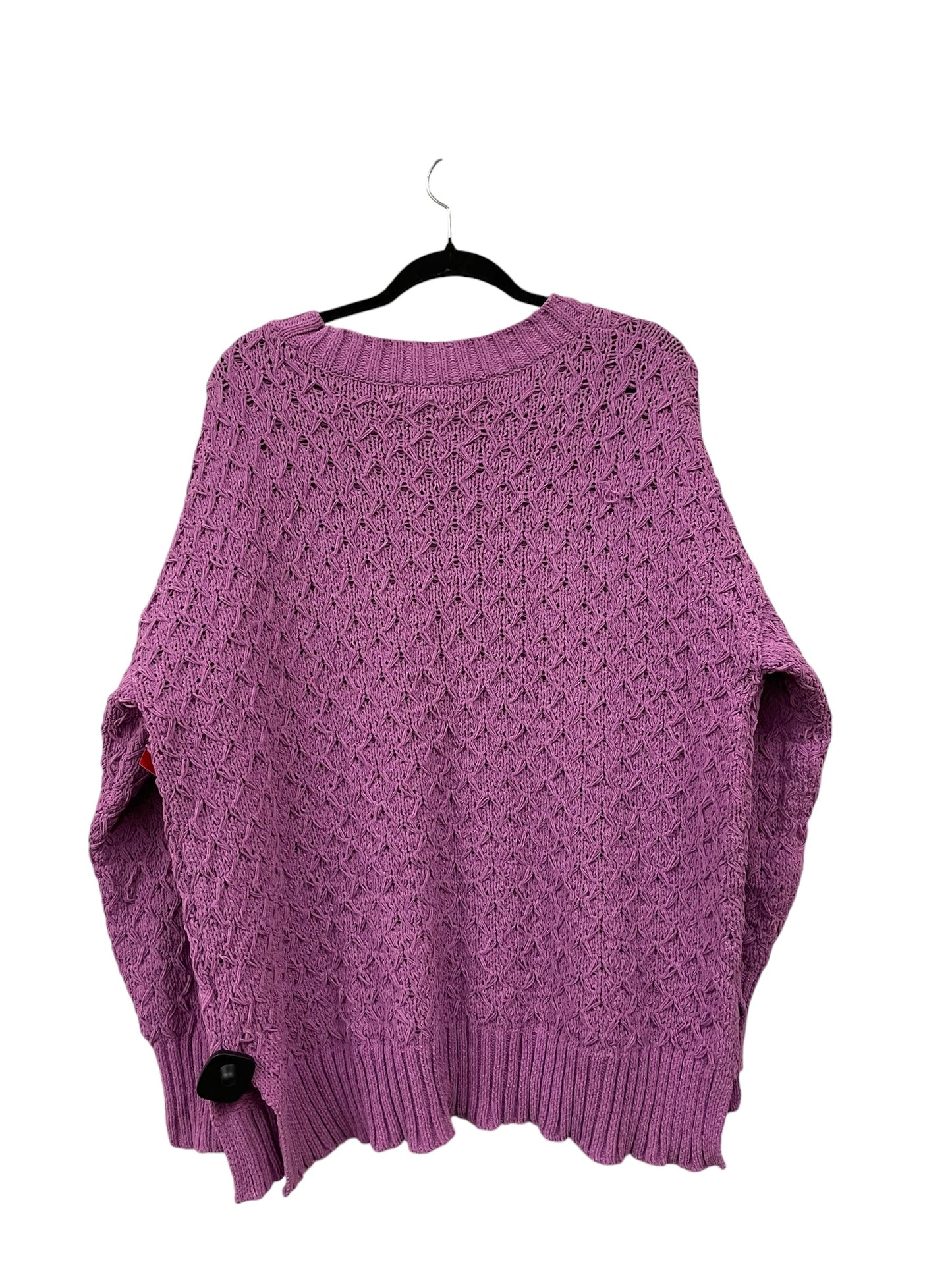 Sweater By Seven 7 In Purple, Size: Xl