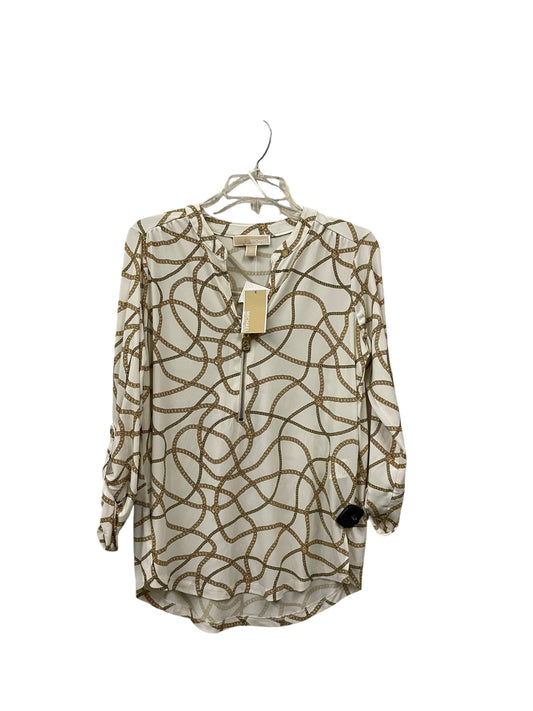 Top Long Sleeve By Michael By Michael Kors In White, Size: M