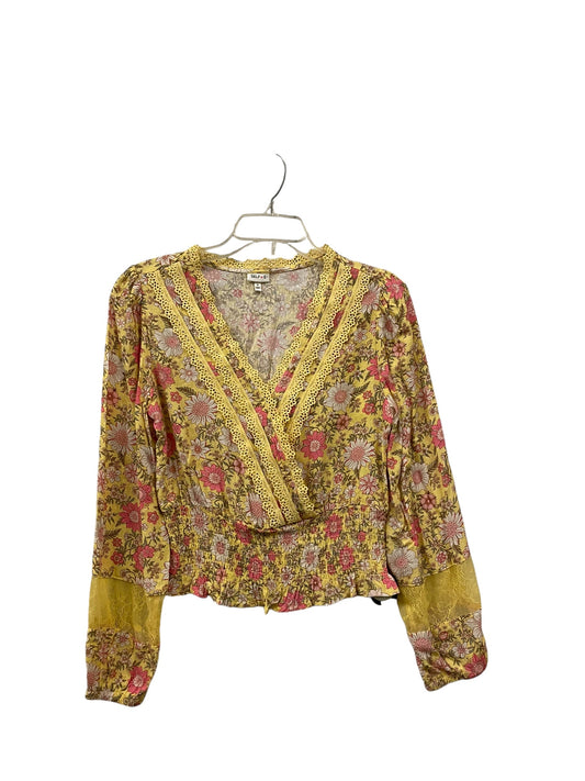 Top Long Sleeve By Clothes Mentor In Yellow, Size: M