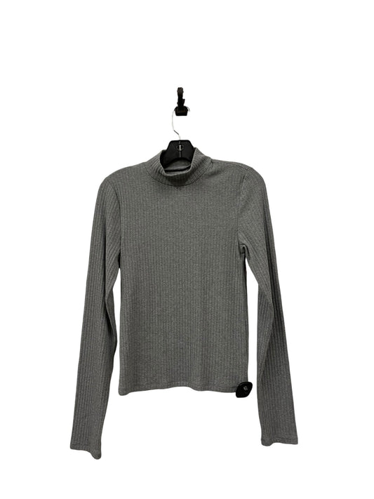 Top Long Sleeve Basic By Gap In Grey, Size: M