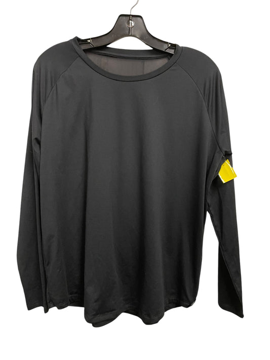 Athletic Top Long Sleeve Crewneck By Clothes Mentor In Black, Size: M