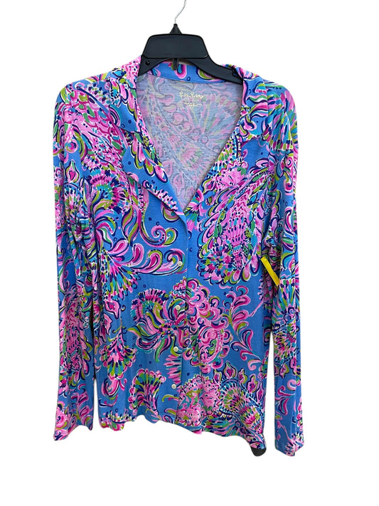 Top Long Sleeve By Lilly Pulitzer In Blue, Size: L