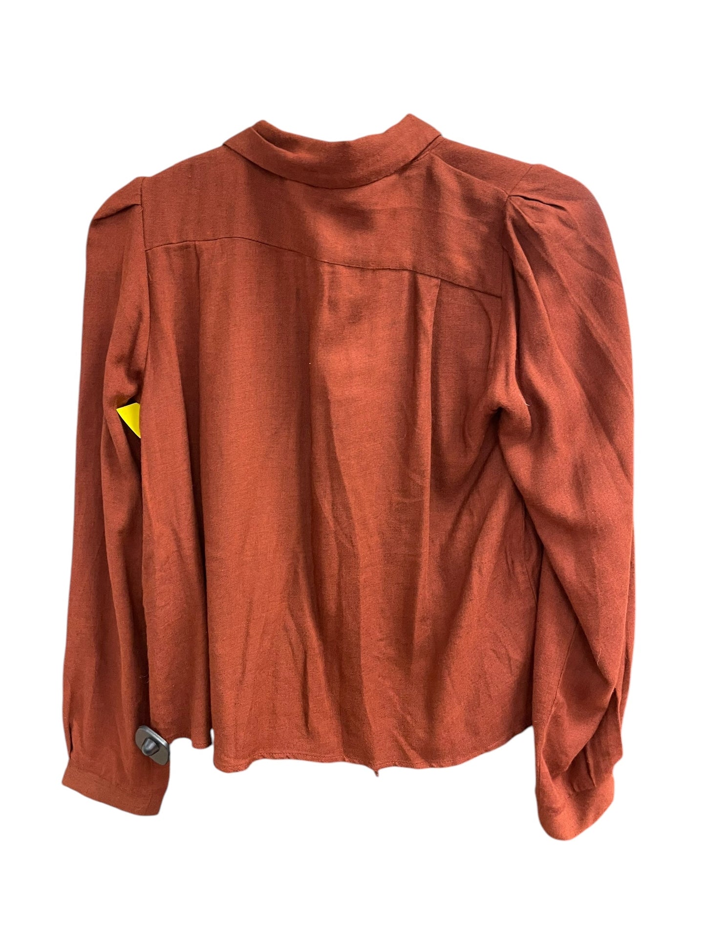 Top Long Sleeve By Zara In Orange, Size: S