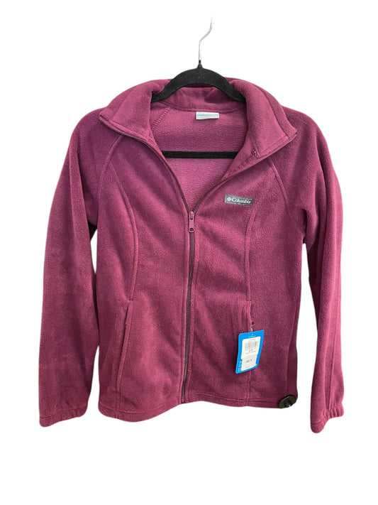 Jacket Fleece By Columbia In Maroon, Size: S