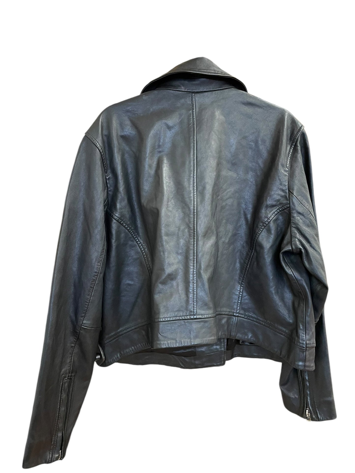 Jacket Leather By Abercrombie And Fitch In Black, Size: Xl