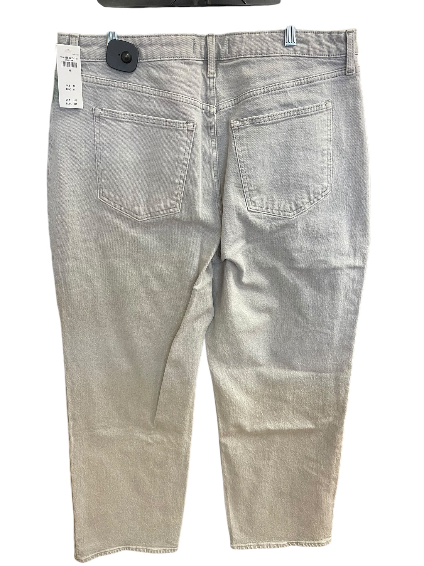 Jeans Straight By Abercrombie And Fitch In Grey Denim, Size: 16