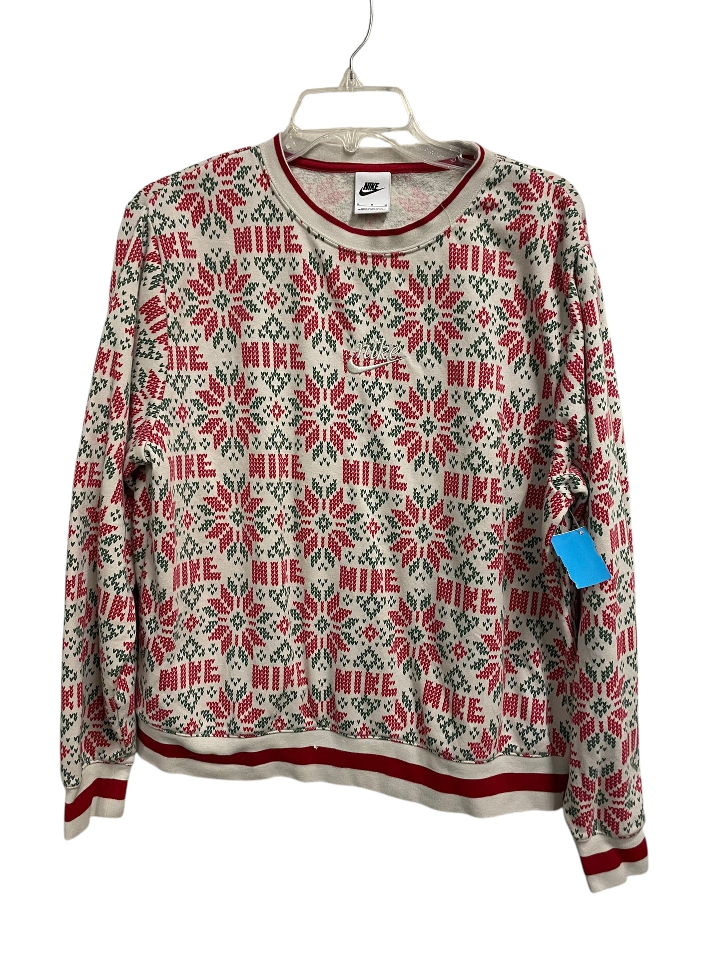 Sweatshirt Crewneck By Nike Apparel In Red, Size: M