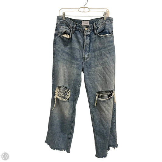 Jeans Straight By Frame In Blue Denim, Size: 8