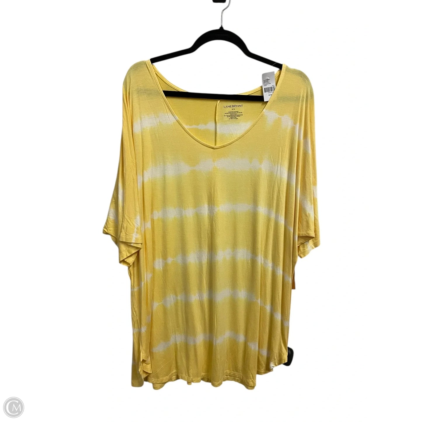 Top Short Sleeve By Lane Bryant In Yellow, Size: 1x