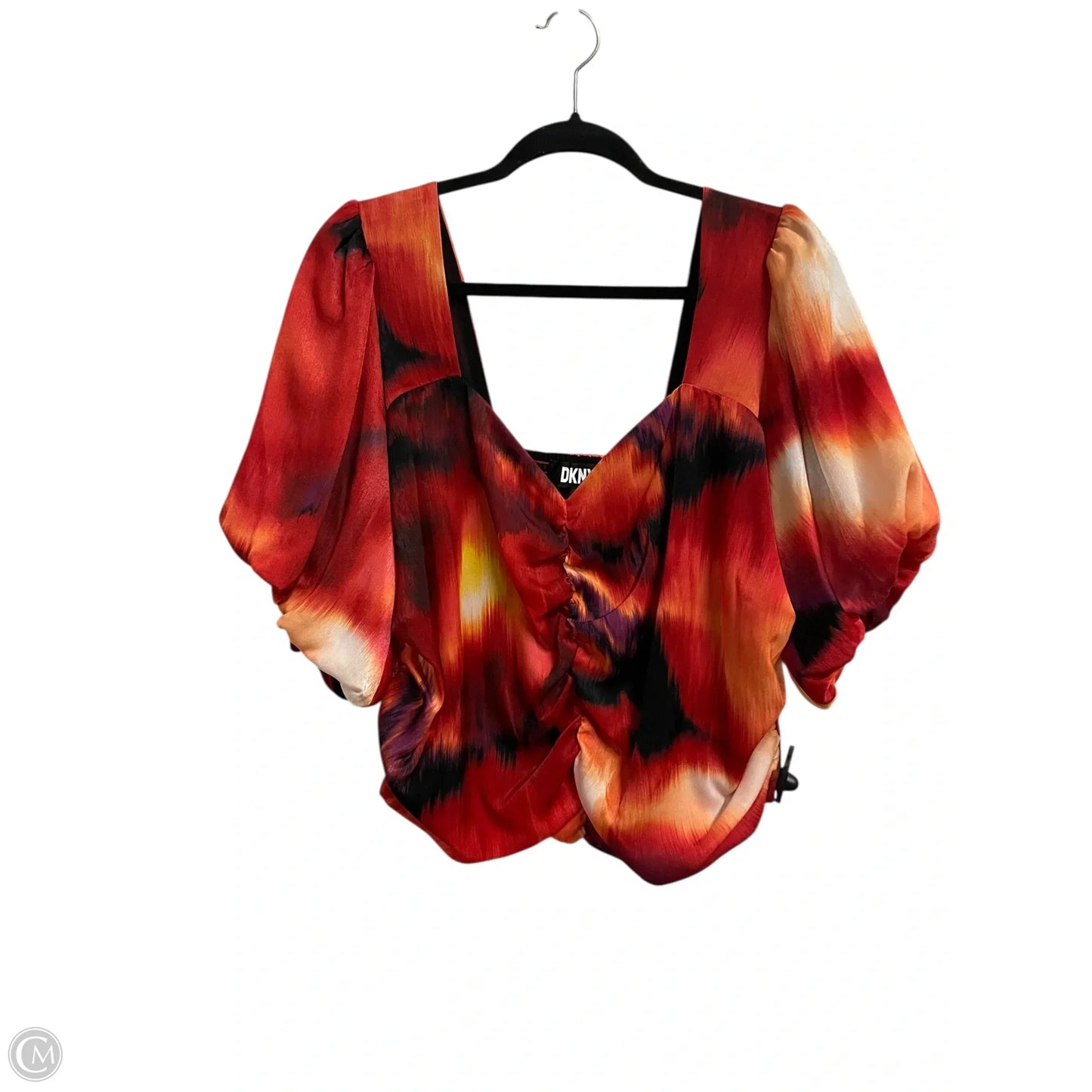 Top Short Sleeve By Dkny In Red, Size: L