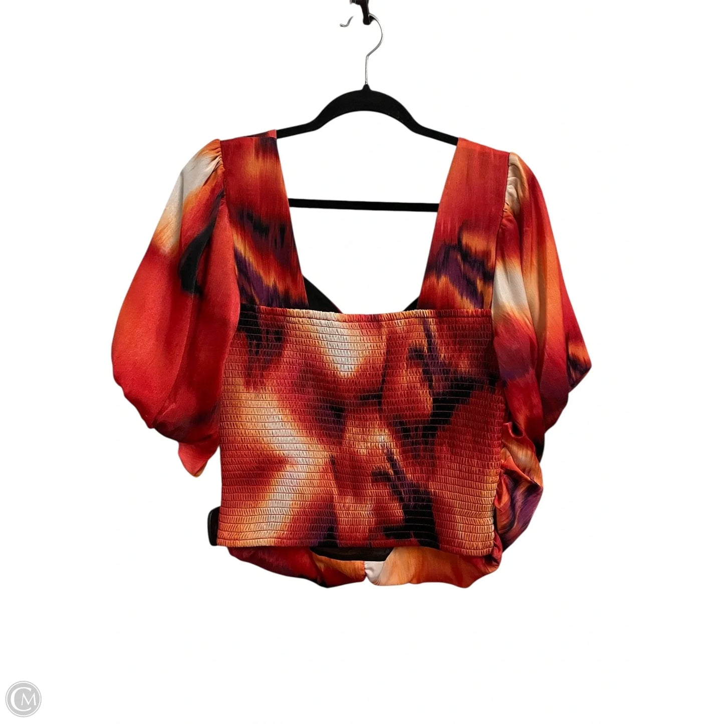 Top Short Sleeve By Dkny In Red, Size: L
