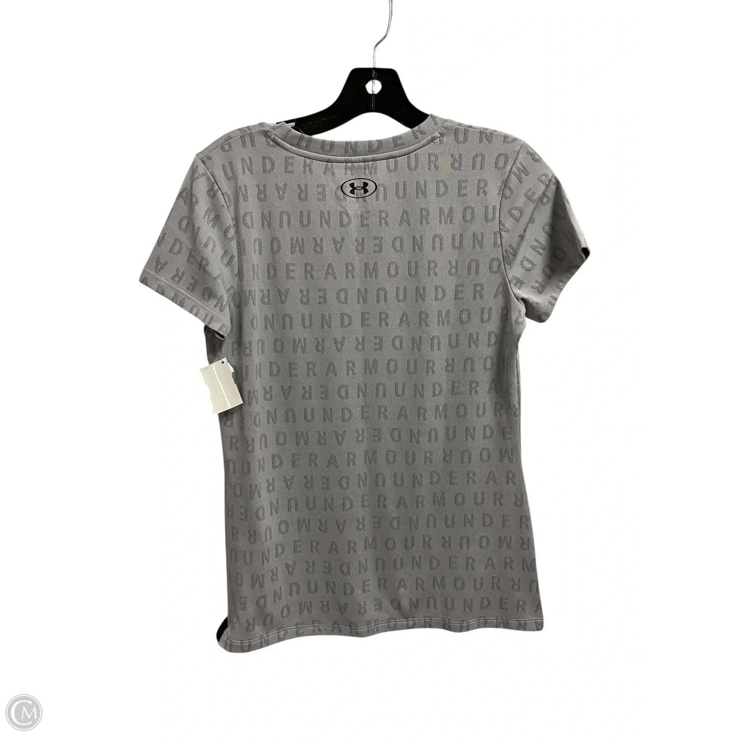 Athletic Top Short Sleeve By Under Armour In Grey, Size: Xs