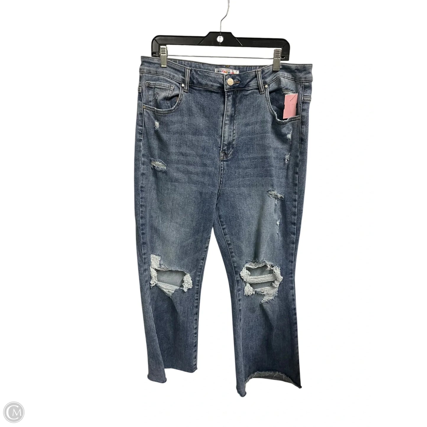Jeans Cropped By Risen In Blue Denim, Size: 20