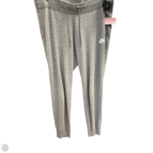 Athletic Pants By Nike Apparel In Grey, Size: L