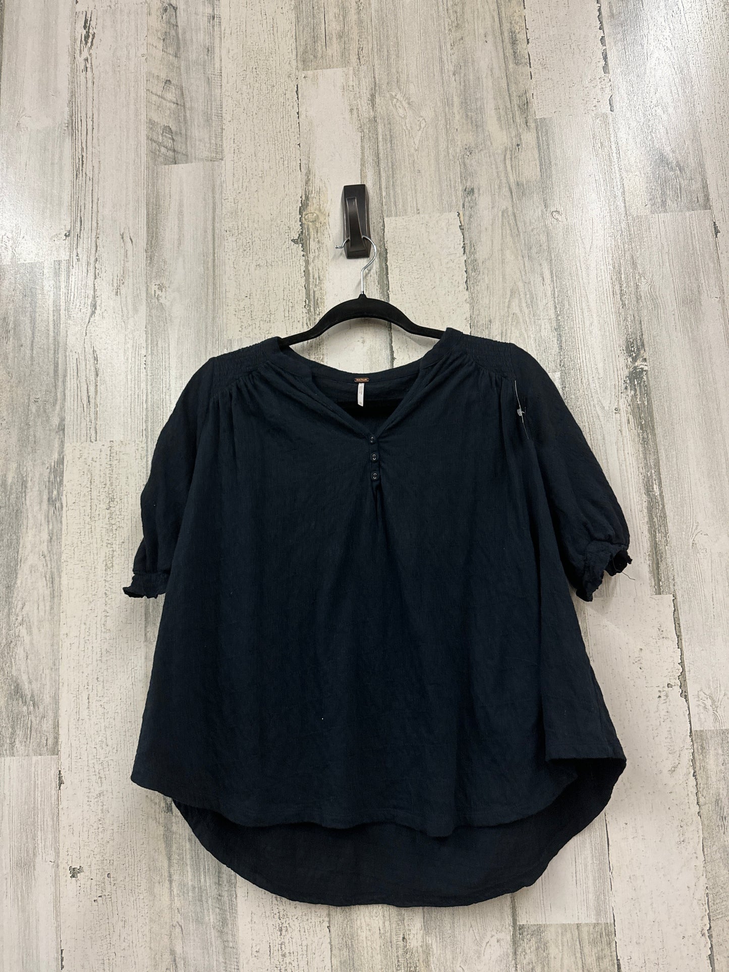 Navy Top Short Sleeve Free People, Size Xs