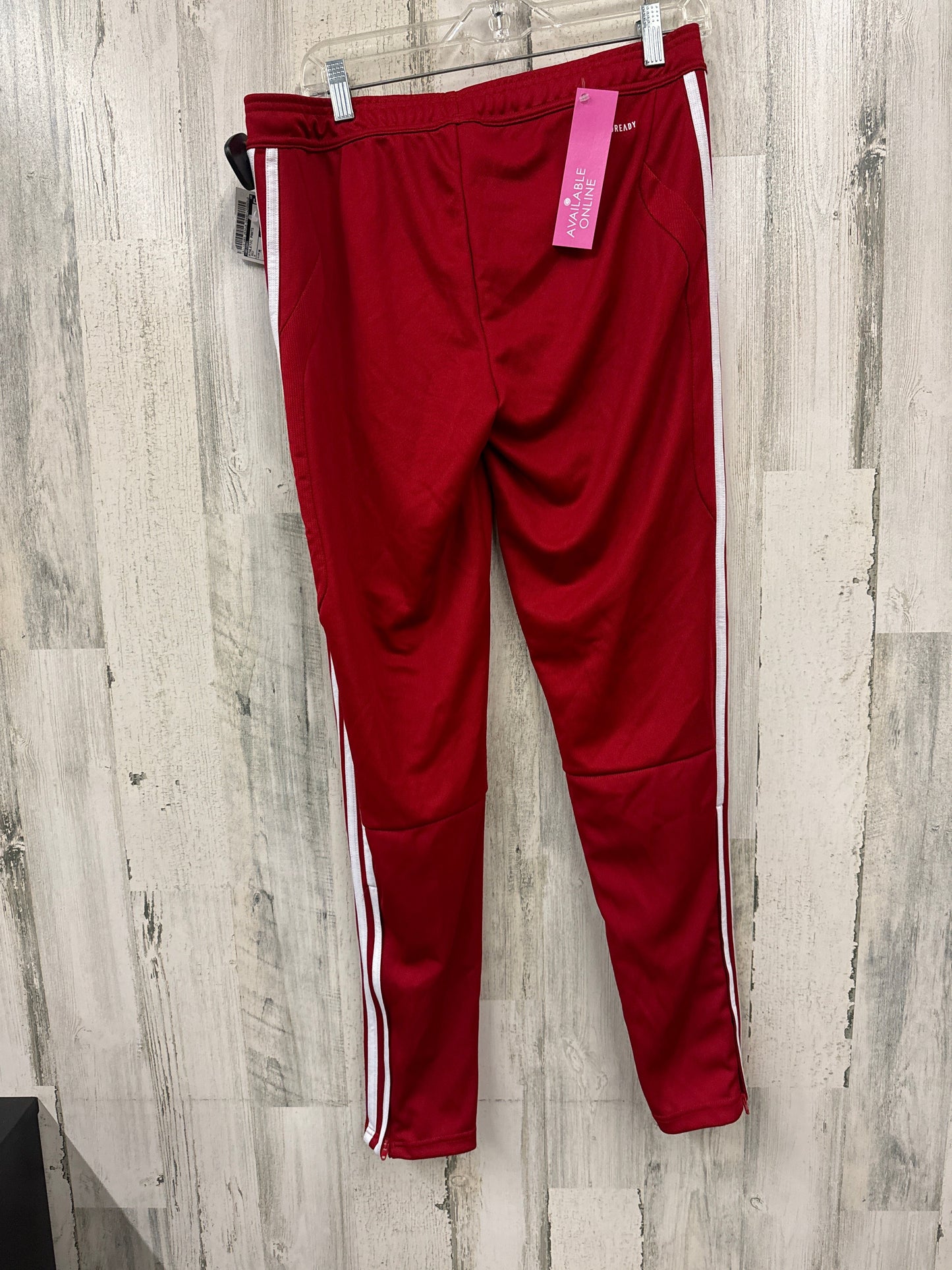 Red Athletic Pants Adidas, Size M