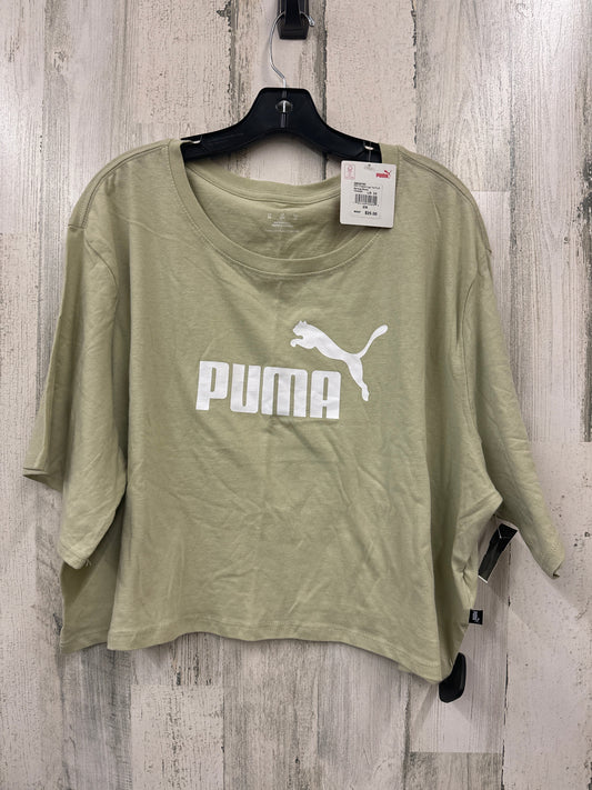 Green Top Short Sleeve Puma, Size 2x