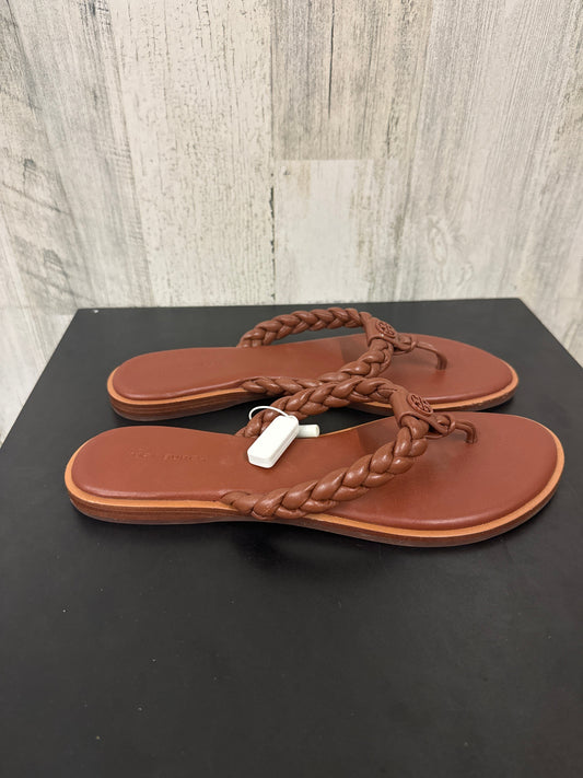 Brown Sandals Flats Tory Burch, Size 9.5