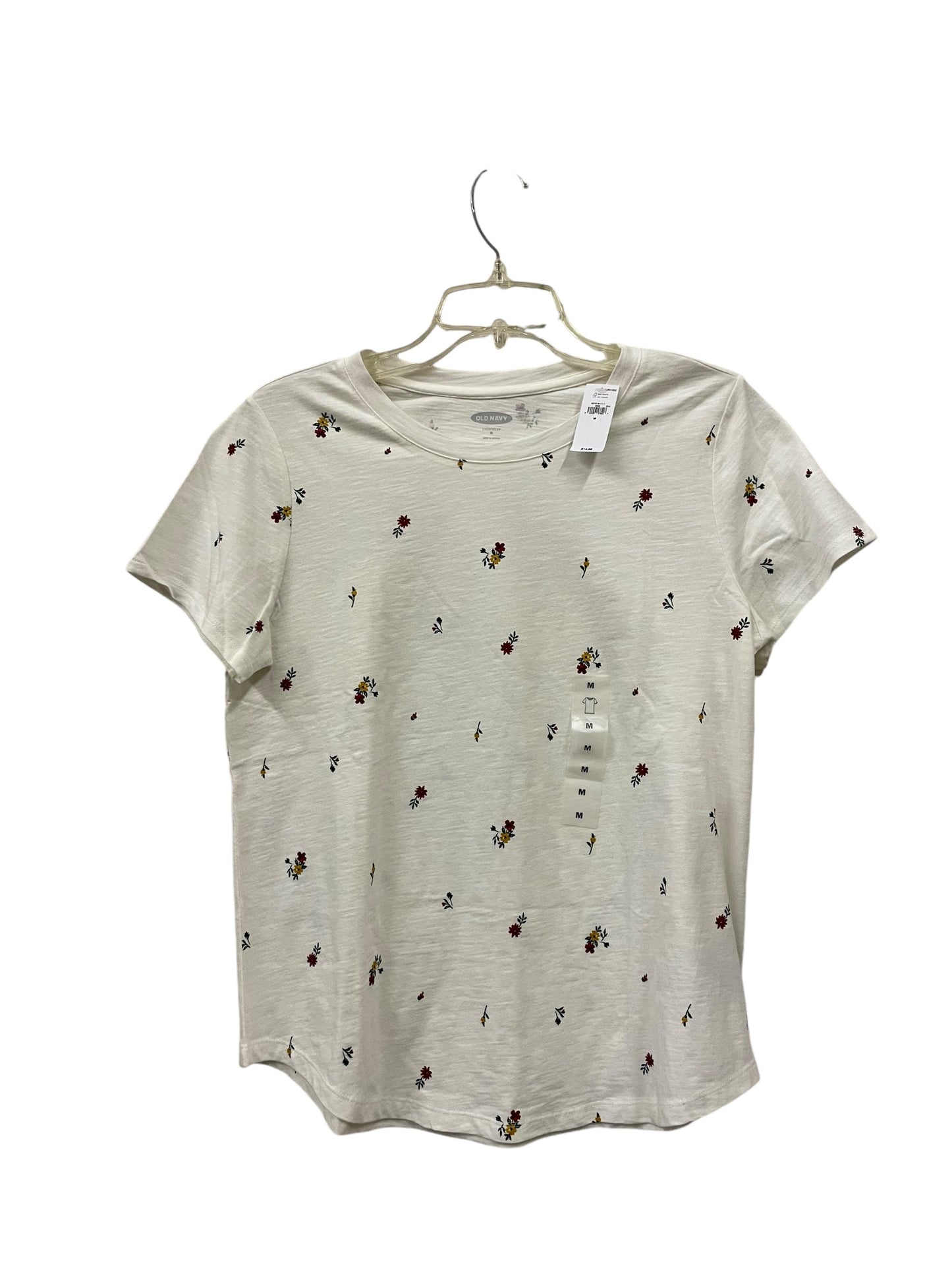 Top Short Sleeve By Old Navy In Cream, Size: M