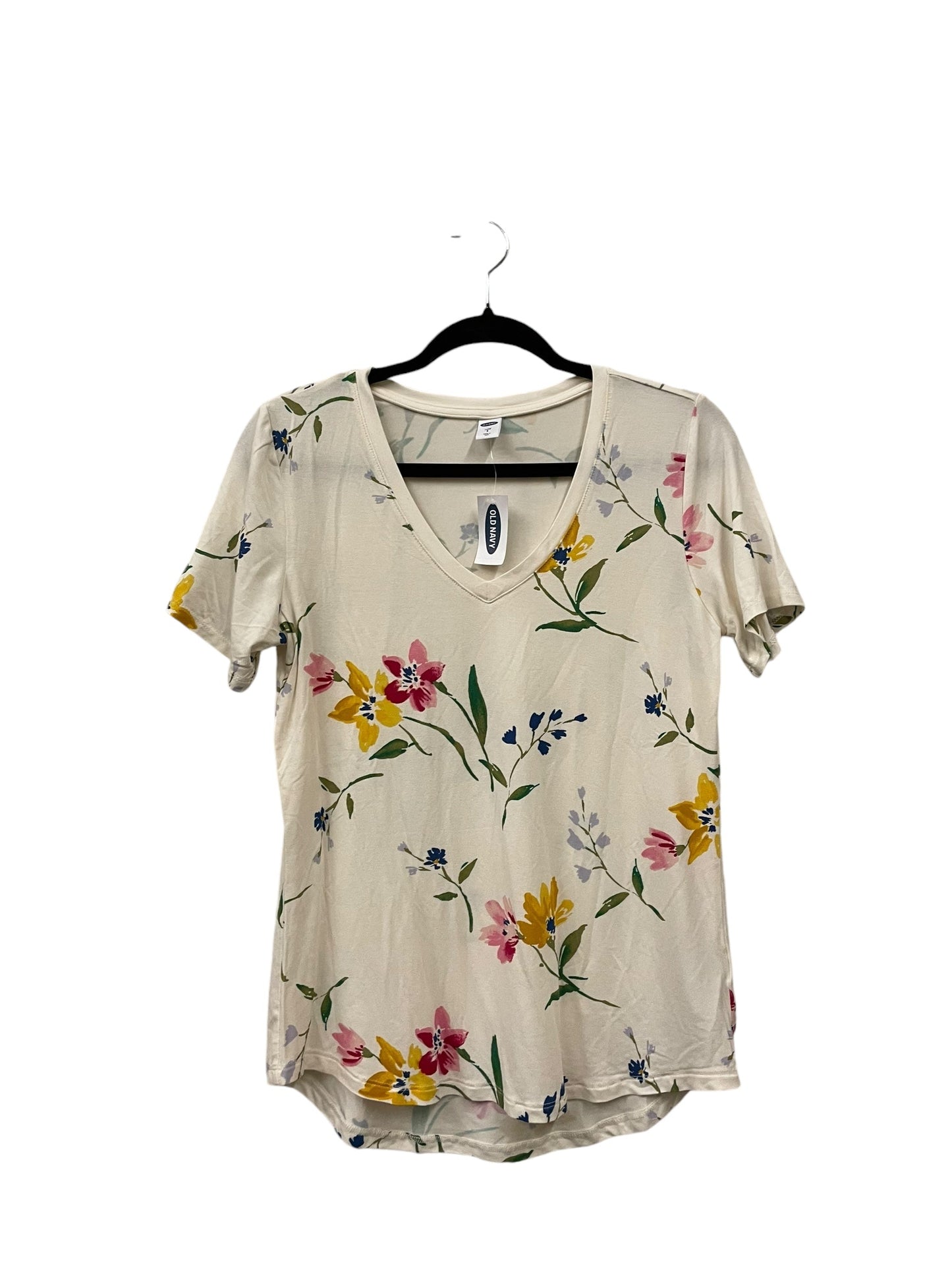 Top Short Sleeve By Old Navy In Cream, Size: S