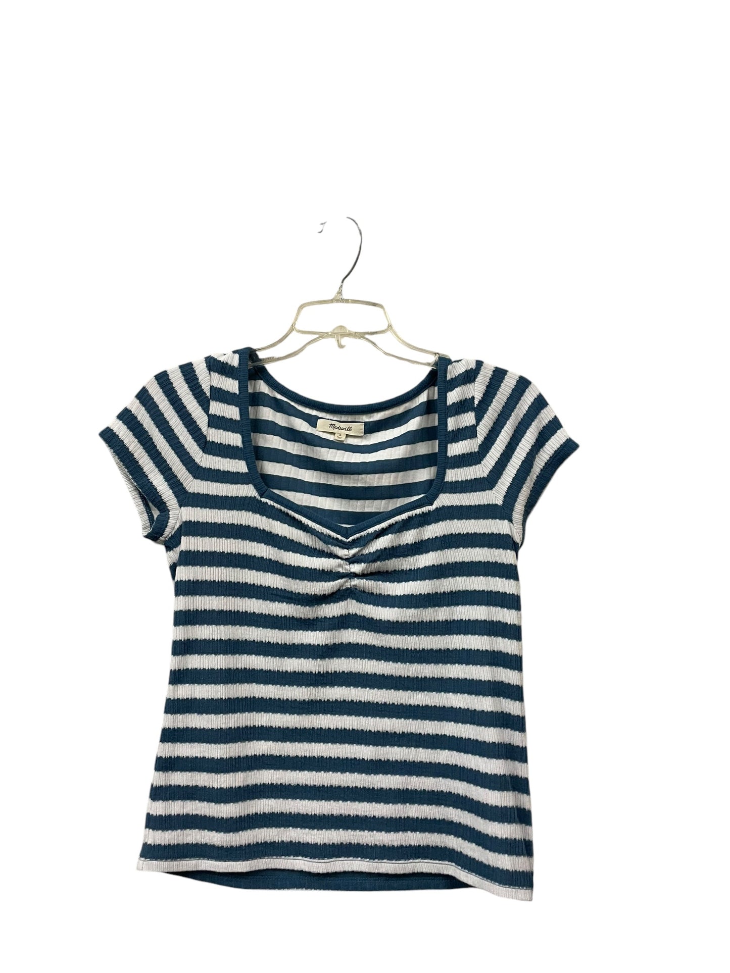 Top Short Sleeve By Madewell In Blue, Size: S