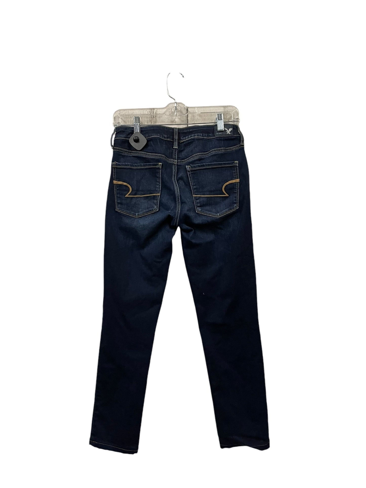 Jeans Skinny By American Eagle In Blue Denim, Size: 6