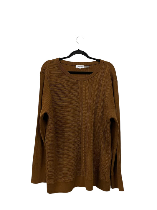 Sweater By Calvin Klein In Brown, Size: Xl