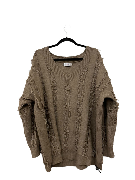 Sweater By Clothes Mentor In Taupe, Size: 1x