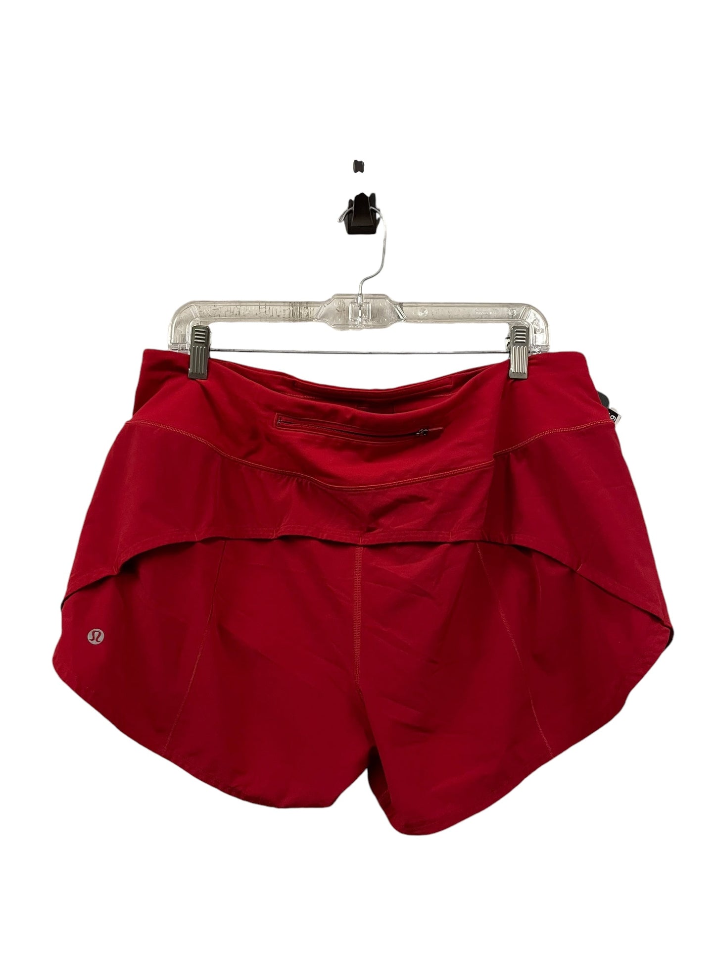 Athletic Shorts By Lululemon In Red, Size: 12