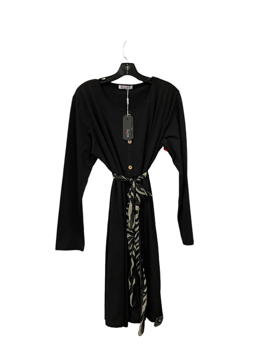 Dress Casual Midi By Clothes Mentor In Black, Size: 2x