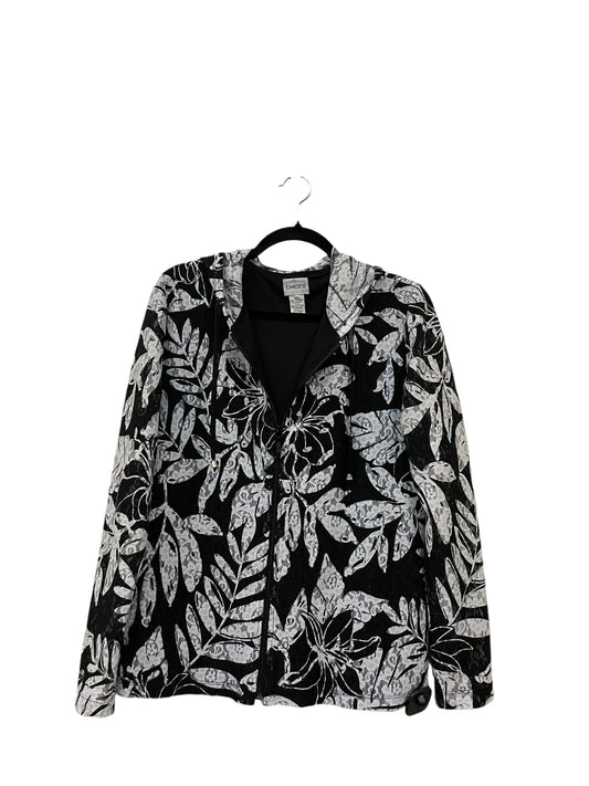 Jacket Other By Chicos In Black & White, Size: M