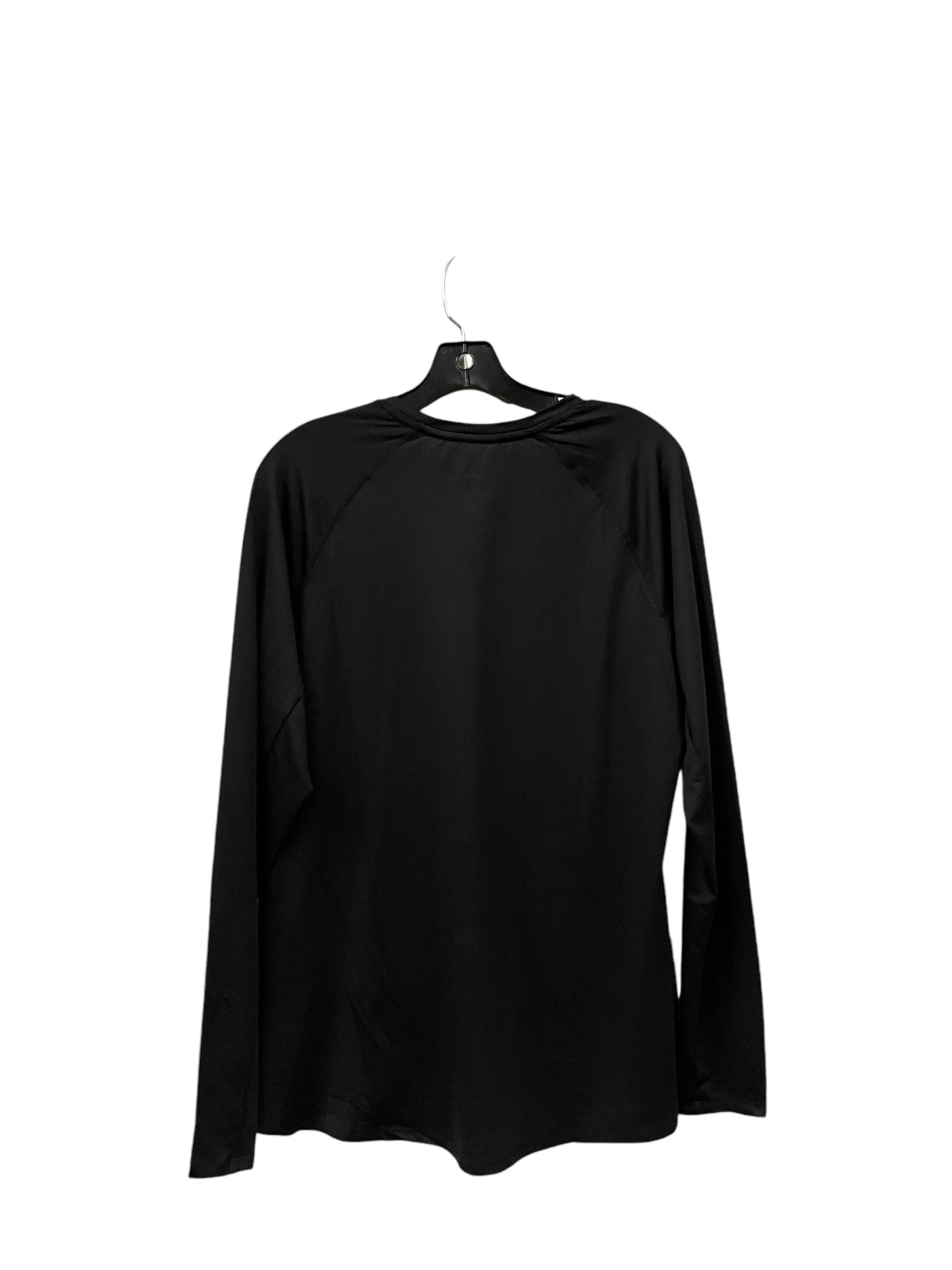 Athletic Top Long Sleeve Crewneck By Adidas In Black, Size: Xl