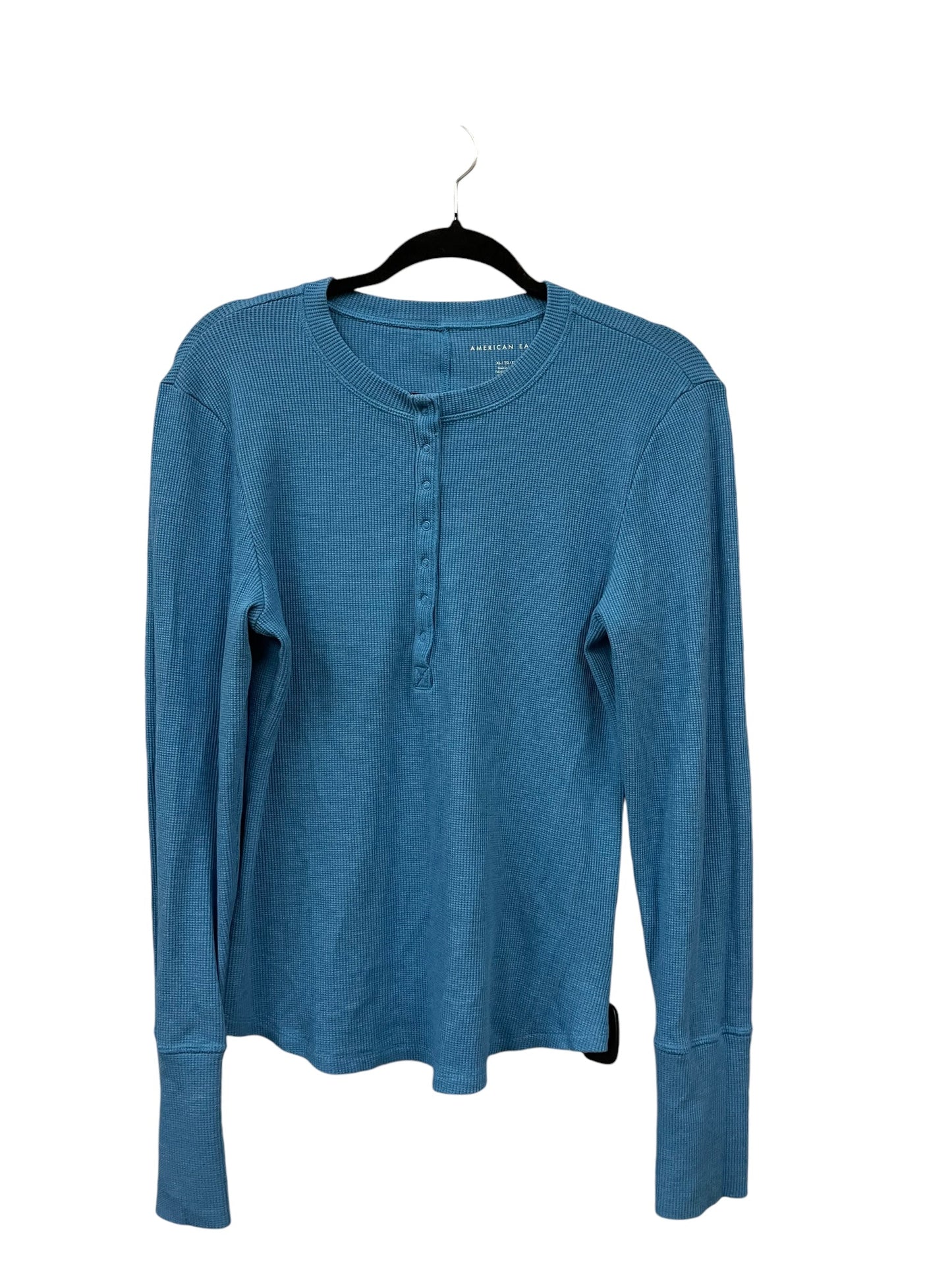 Top Long Sleeve By American Eagle In Blue, Size: Xl