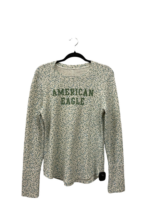 Top Long Sleeve By American Eagle In Green, Size: Xl