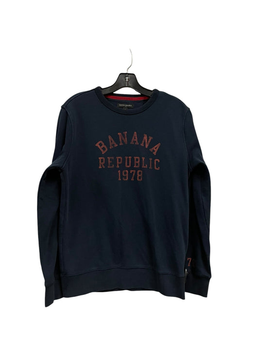 Sweatshirt Crewneck By Banana Republic In Navy, Size: S