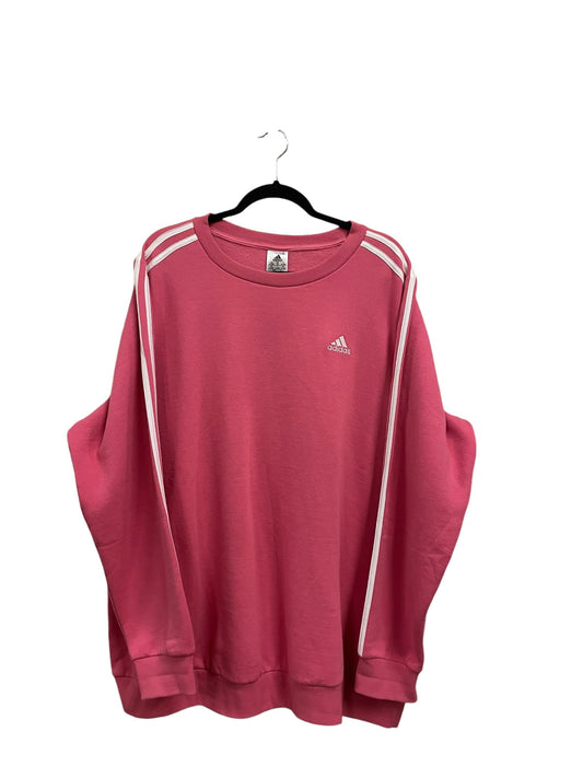 Athletic Sweatshirt Crewneck By Adidas In Pink, Size: 3x