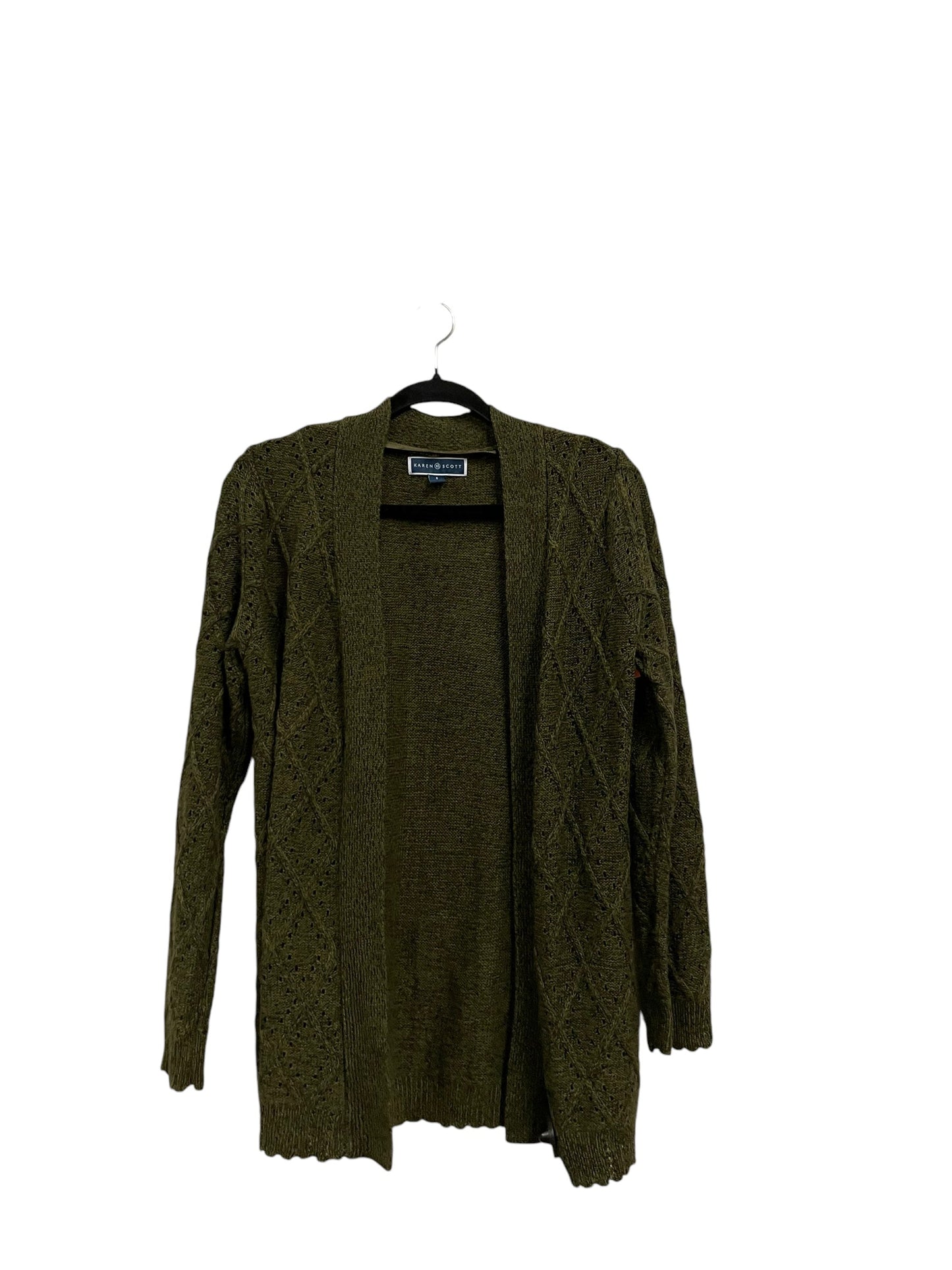 Sweater Cardigan By Karen Scott In Green, Size: S