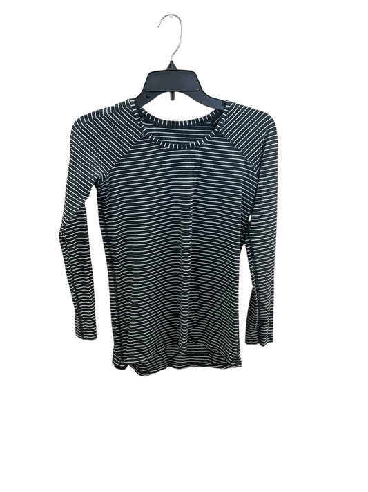 Athletic Top Long Sleeve Crewneck By Lululemon In Striped Pattern, Size: 2