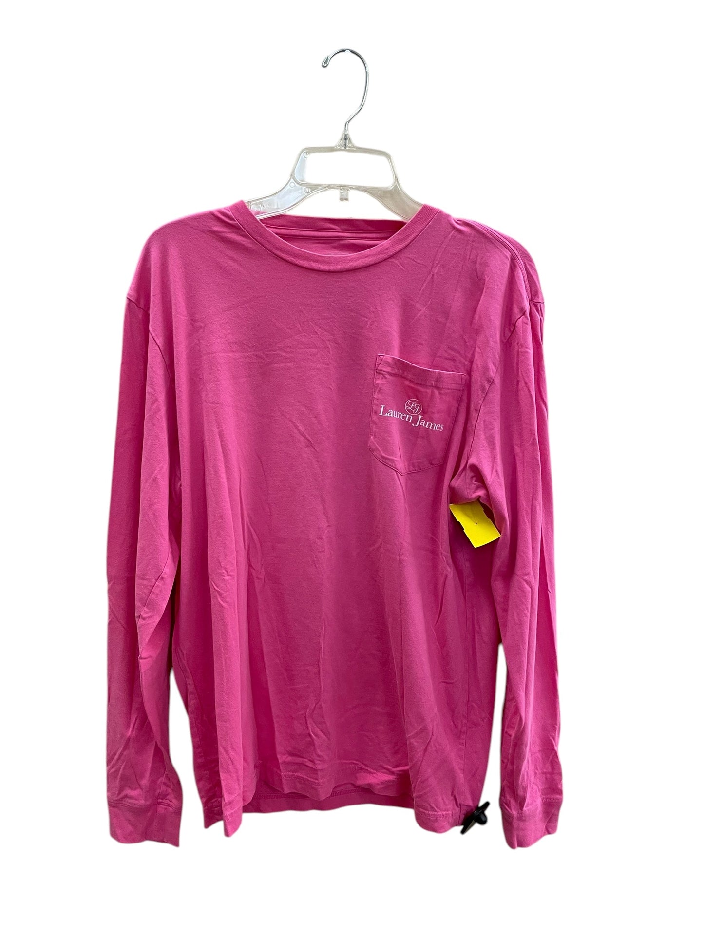 Top Long Sleeve By Lauren James In Pink, Size: M