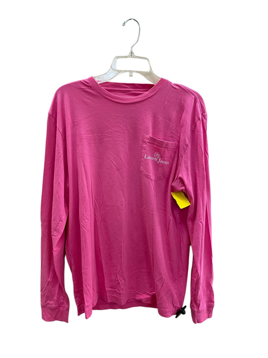 Top Long Sleeve By Lauren James In Pink, Size: M