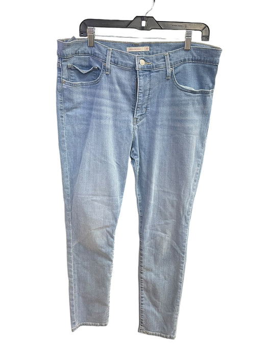 Jeans Skinny By Levis In Blue Denim, Size: 16