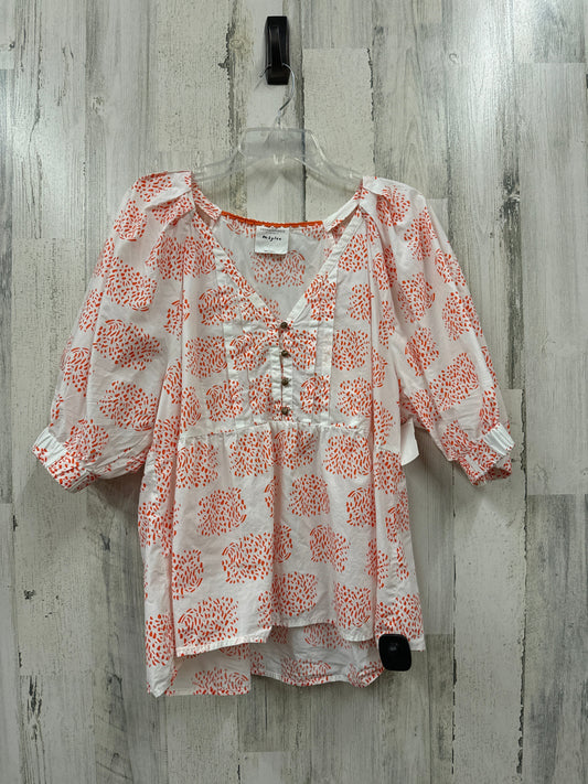 White Top Short Sleeve Anthropologie, Size L