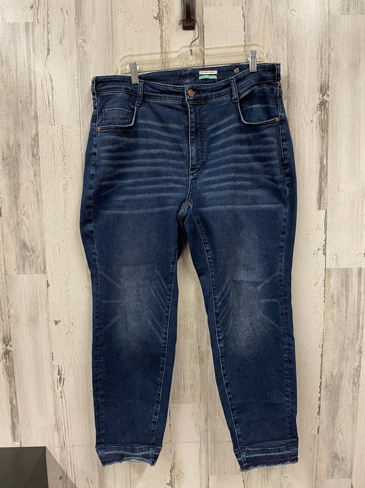 Jeans Straight By Anthropologie In Blue Denim, Size: 16