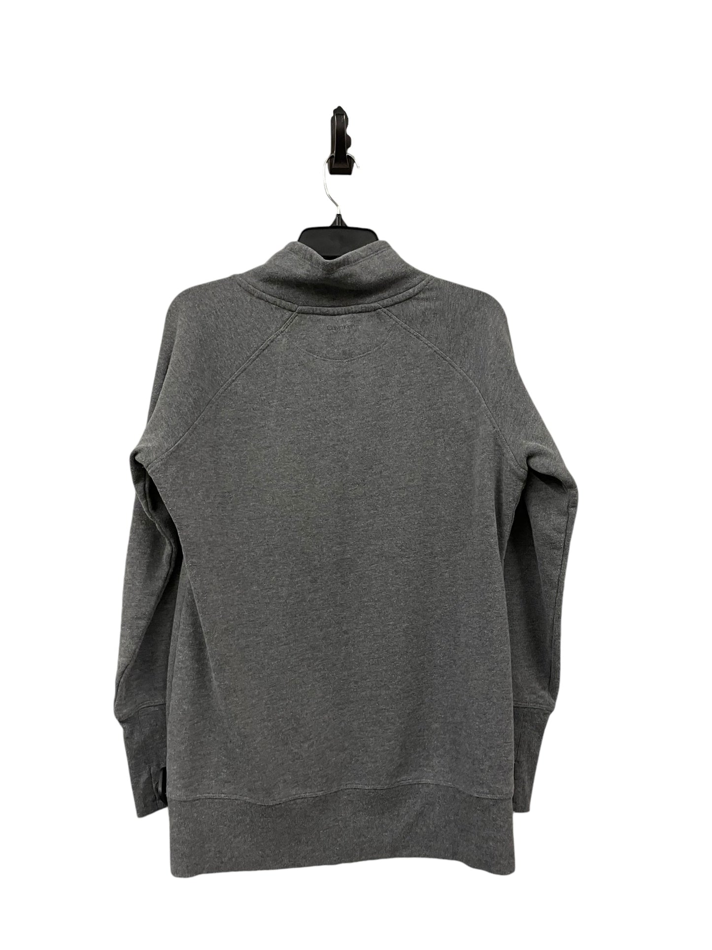 Sweatshirt Crewneck By Calvin Klein In Grey, Size: L