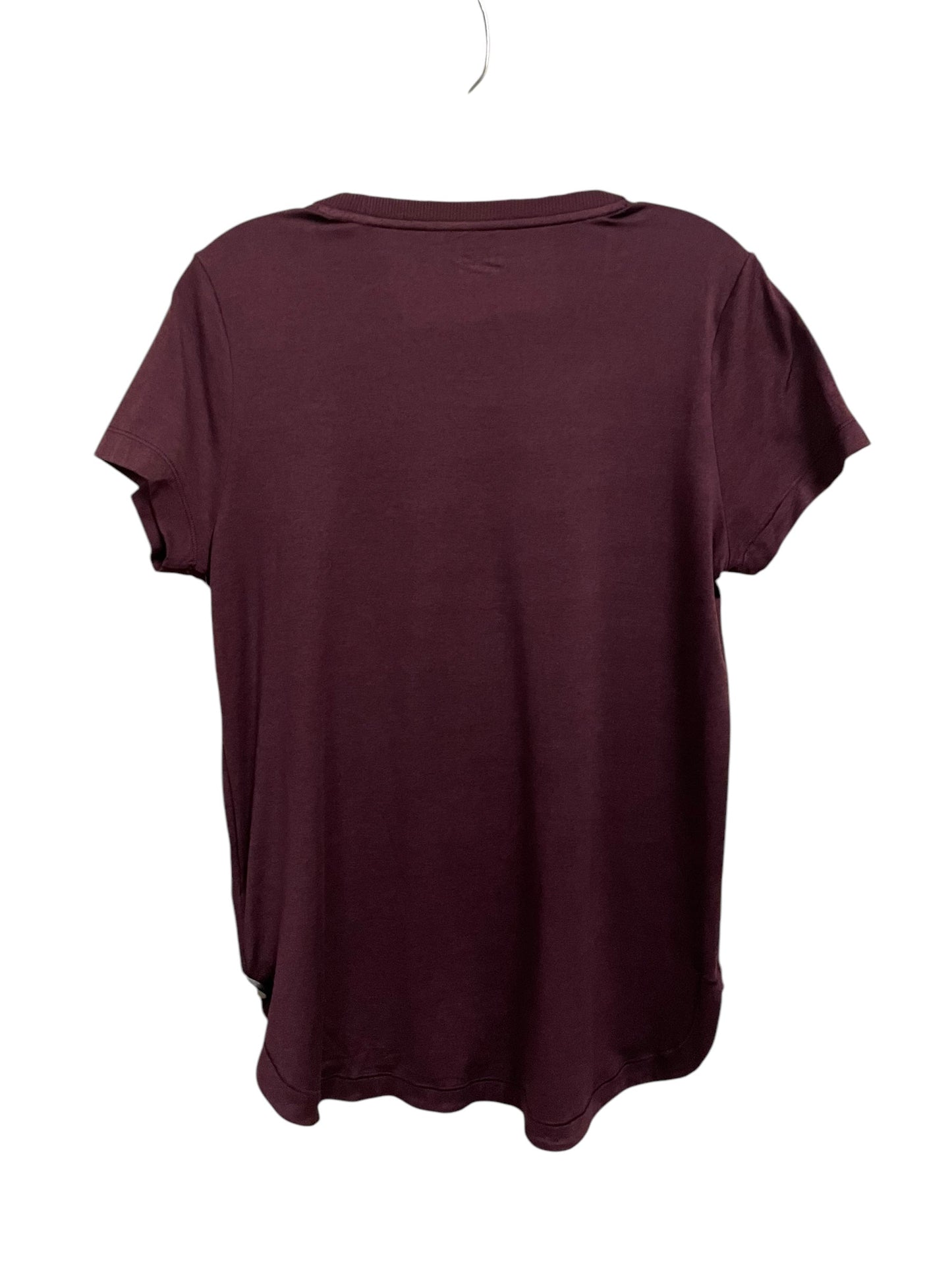 Athletic Top Short Sleeve By Athleta In Maroon, Size: M